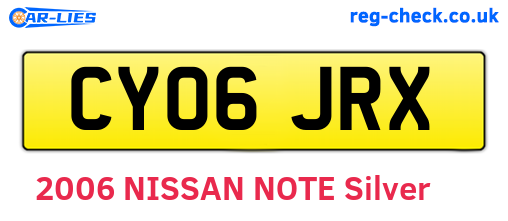 CY06JRX are the vehicle registration plates.