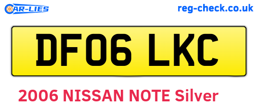DF06LKC are the vehicle registration plates.