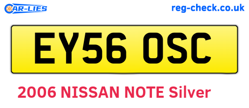 EY56OSC are the vehicle registration plates.