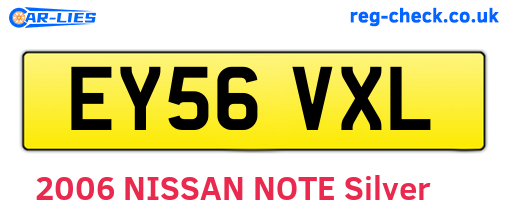 EY56VXL are the vehicle registration plates.
