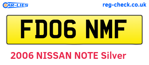 FD06NMF are the vehicle registration plates.
