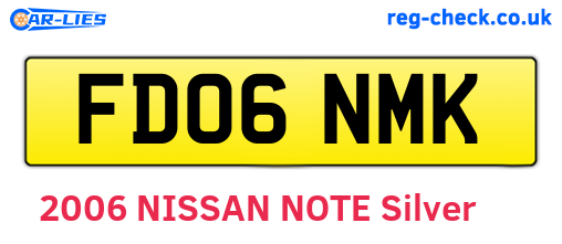 FD06NMK are the vehicle registration plates.