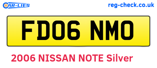 FD06NMO are the vehicle registration plates.
