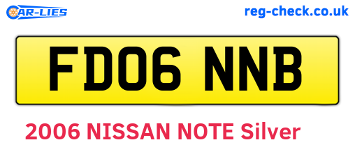 FD06NNB are the vehicle registration plates.