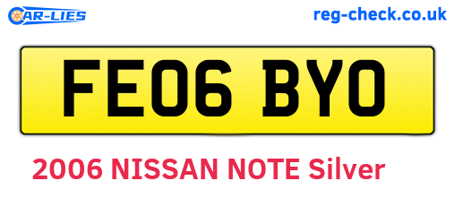 FE06BYO are the vehicle registration plates.