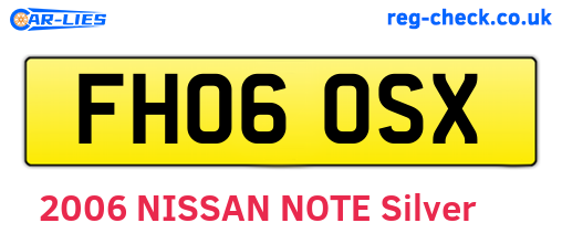 FH06OSX are the vehicle registration plates.