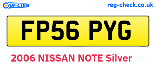 FP56PYG are the vehicle registration plates.