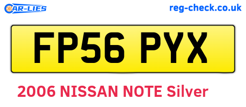 FP56PYX are the vehicle registration plates.