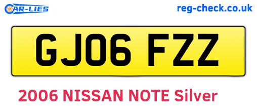 GJ06FZZ are the vehicle registration plates.