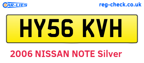HY56KVH are the vehicle registration plates.