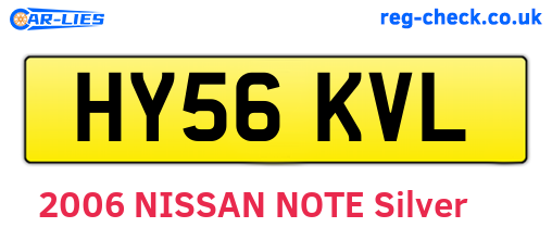 HY56KVL are the vehicle registration plates.