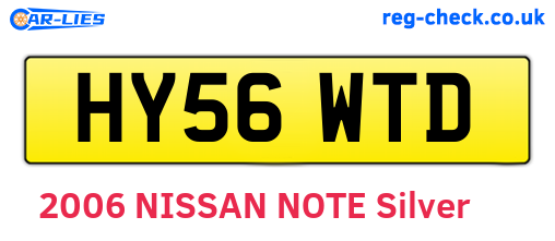 HY56WTD are the vehicle registration plates.