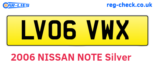 LV06VWX are the vehicle registration plates.
