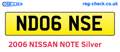 ND06NSE are the vehicle registration plates.