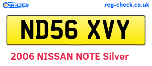 ND56XVY are the vehicle registration plates.