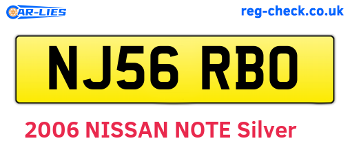 NJ56RBO are the vehicle registration plates.