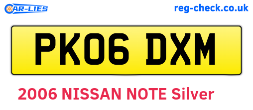 PK06DXM are the vehicle registration plates.