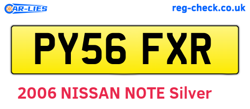 PY56FXR are the vehicle registration plates.