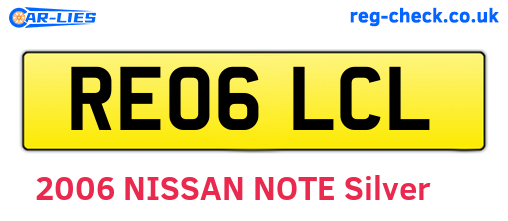RE06LCL are the vehicle registration plates.