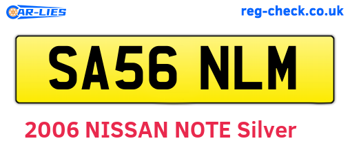 SA56NLM are the vehicle registration plates.