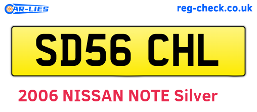 SD56CHL are the vehicle registration plates.