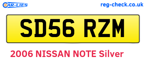 SD56RZM are the vehicle registration plates.
