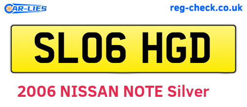 SL06HGD are the vehicle registration plates.