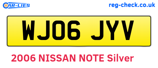 WJ06JYV are the vehicle registration plates.
