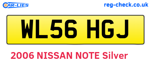 WL56HGJ are the vehicle registration plates.