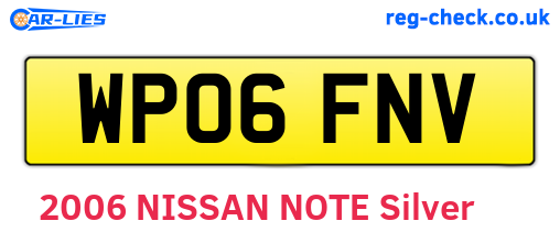 WP06FNV are the vehicle registration plates.
