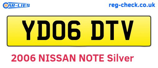 YD06DTV are the vehicle registration plates.