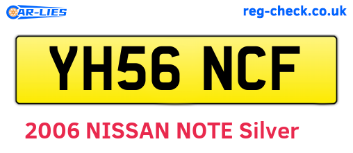 YH56NCF are the vehicle registration plates.