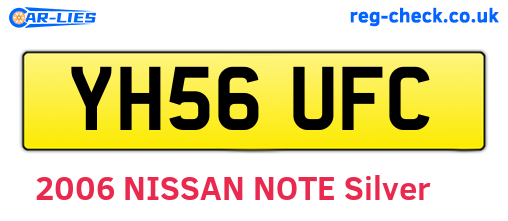 YH56UFC are the vehicle registration plates.