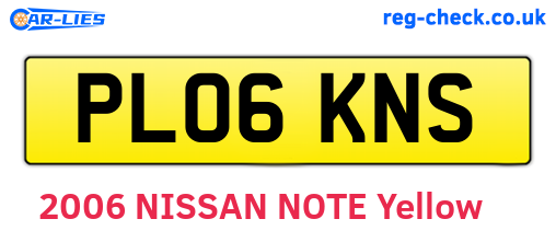 PL06KNS are the vehicle registration plates.