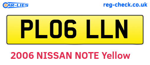 PL06LLN are the vehicle registration plates.