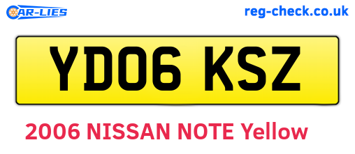 YD06KSZ are the vehicle registration plates.