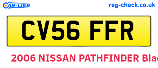 CV56FFR are the vehicle registration plates.