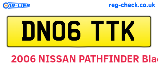 DN06TTK are the vehicle registration plates.