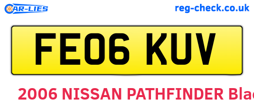 FE06KUV are the vehicle registration plates.