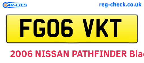 FG06VKT are the vehicle registration plates.