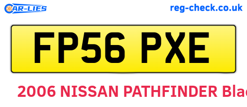 FP56PXE are the vehicle registration plates.