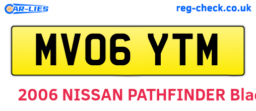 MV06YTM are the vehicle registration plates.