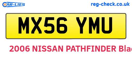 MX56YMU are the vehicle registration plates.