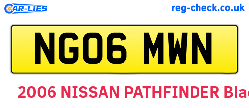 NG06MWN are the vehicle registration plates.