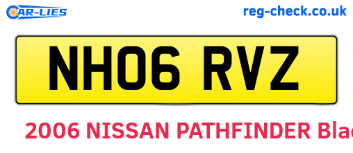 NH06RVZ are the vehicle registration plates.