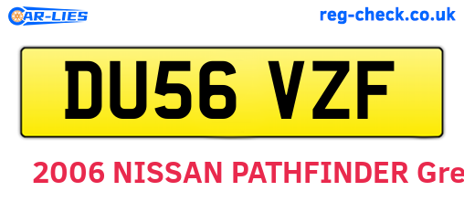 DU56VZF are the vehicle registration plates.