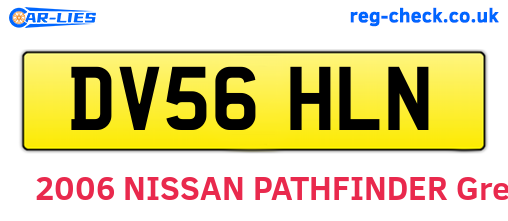 DV56HLN are the vehicle registration plates.