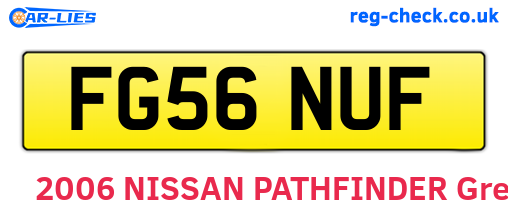 FG56NUF are the vehicle registration plates.