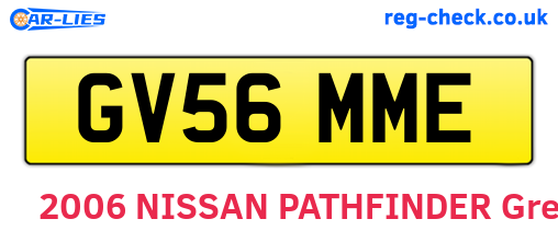 GV56MME are the vehicle registration plates.