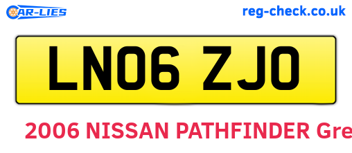 LN06ZJO are the vehicle registration plates.